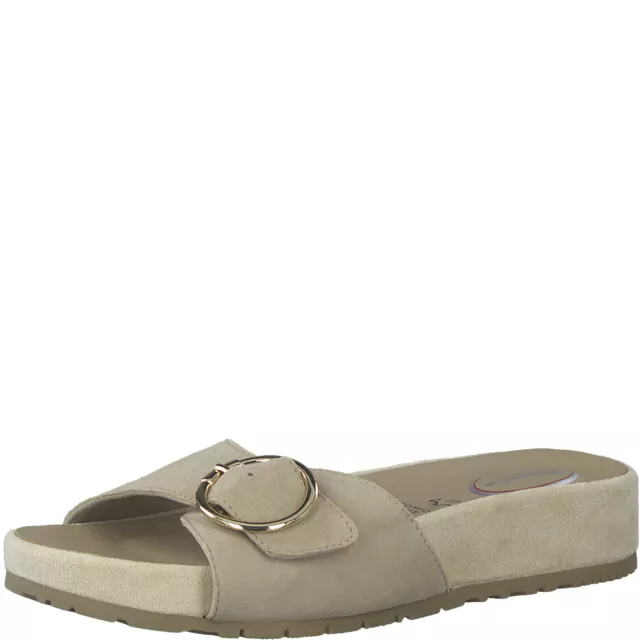 Tamaris Mules Femmes Pantoufles Mules Chaussures Cuir Beige 87100