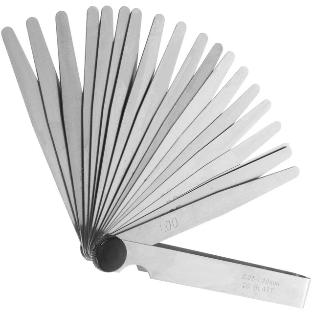 Spessimetro Per Valvole 17 Lame 0,02-1,00 Mm - Calibro A Lame Per Meccanici - Marca YUNSHUO