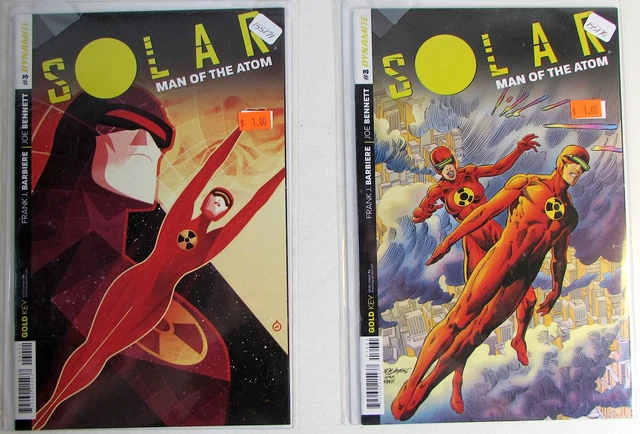 Solar Man of the Atom Lot of 2 #3,3b Dynamite (2014) 1st Print Comic Books