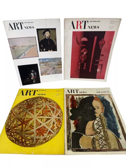 (4) Vintage ART NEWS Magazines from Feb 1949 March 1949 May 1952 Sept 1952