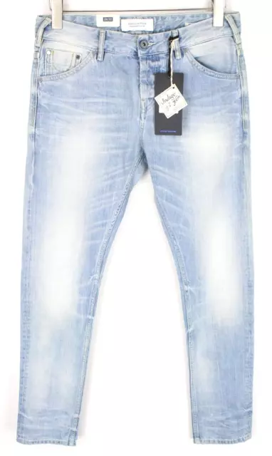 SCOTCH & SODA Phaidon W28/L32 Men Jeans Slim Fit Wash Blue Pure Cotton 5-Pocket