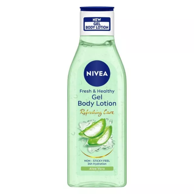 NIVEA Aloe Vera Gel Body Lotion, 24H hydration Non-Sticky & Fast Absorbing 200ml