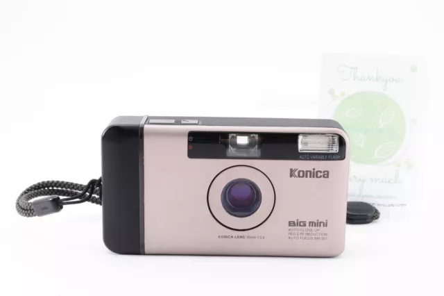 LCD Funciona EXC5] Konica Big Mini BM-301 35mm Cámara de Película Japón