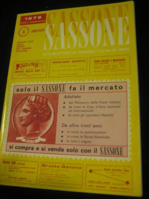 Libro: Sassone-Francobolli-Antichi Stati Italia Trieste San Marino Vaticano 1976