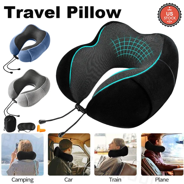 Memory Foam U-Shaped Travel Pillow Neck Support Head Rest Car Plane Soft Cushion