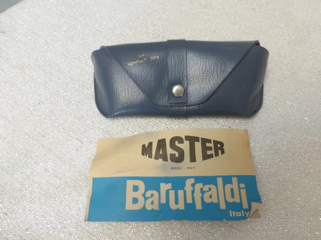 RARE Vintage Baruffaldi Sunglasses/Eyeglasses Case with Pamphelt Italy Blue RARE Vintage Baruffaldi Sunglasses/Eyeglasses Case with Pamphelt Italy Blue