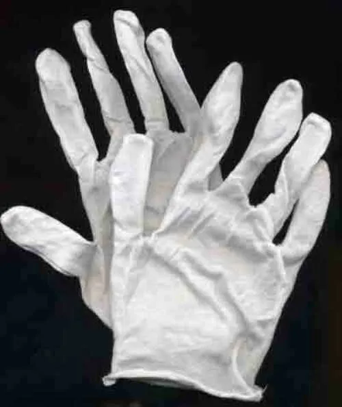 (3) Pairs Of Cotton Coin Handling Gloves