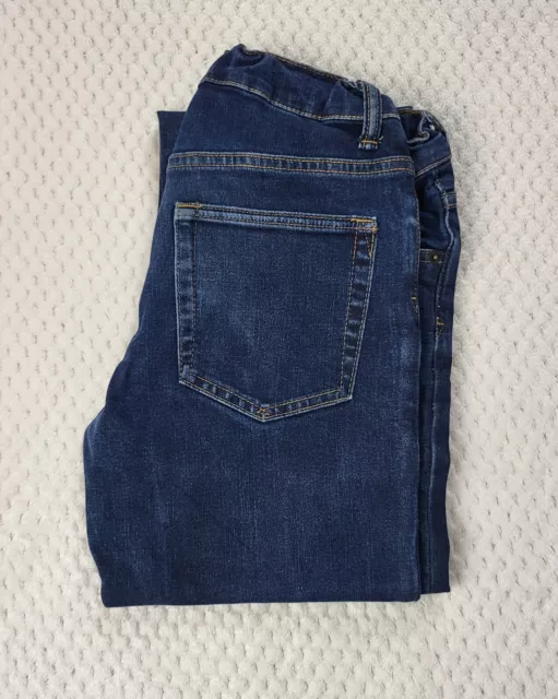 GAP Jeans Size 16 W28 x L30 Distressed Stretch Denim Elastic Waist Womens Blue