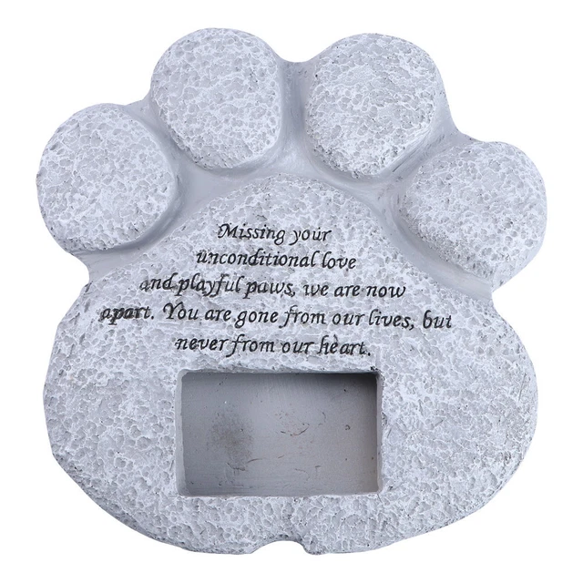 Dog Grave Marker Picture Frame Memorial Pet Tombstone Indoor