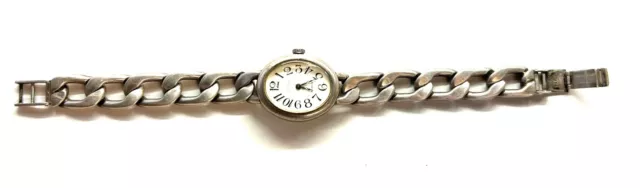 Priosa Uhr Damenuhr Silberuhr 835er Silber Armbanduhr Handaufzug Incabloc