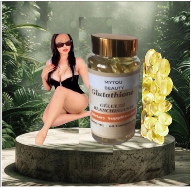 Lot De 4 Bouteilles De Gélules Glutathion + Vitamine E éclaircissantes 400mg - Neuf Sous Blister