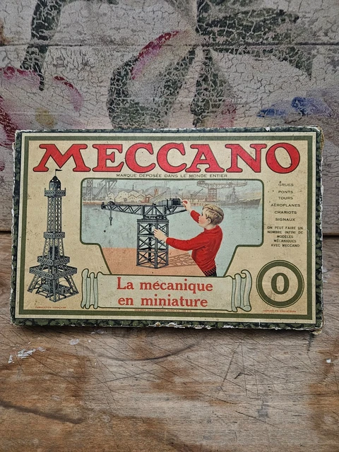 Mallette Meccano Violette - Boîte De Construction Tôle - Jouet D'occasion