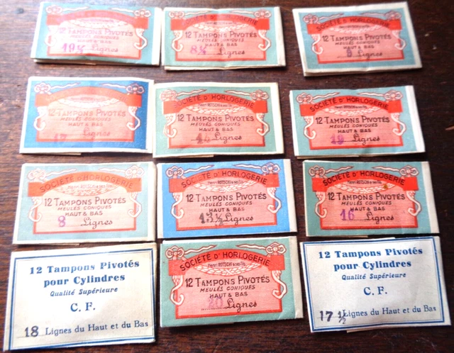 Boîte De Tampons Pivotés Pour Montre Ancienne - Marque L.R - Occasion - Horlogerie