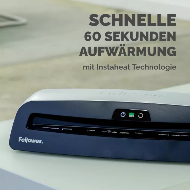 Fellowes Laminiergerät Neptune 3 A3 bis 175 Mikron kurze Aufwärmzeit + 10 Folien 3