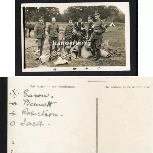 RP 1. Weltkrieg Cheshire Yeomanry Militärlager Finlayson Ambler Sammlung c1915 #2431