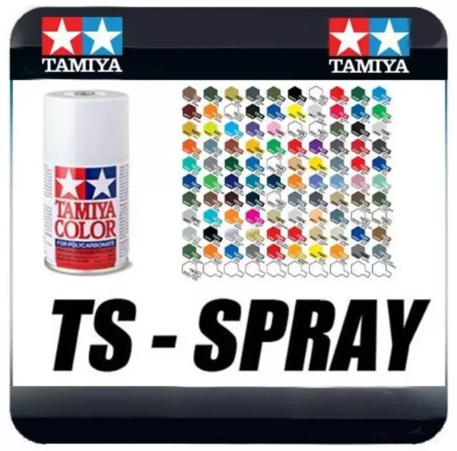 Tamiya TS Plastic Spray Paint (100ml) TS-1 to TS-20 Brand New Model Kits & RC