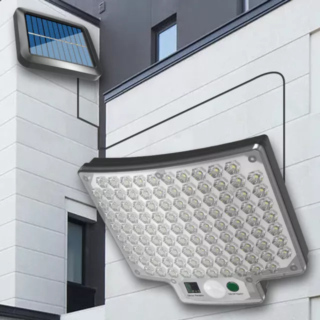 LED Solar Power PIR Bewegungssensor Wandleuchte Outdoor Garten Sicherheitslampe 2