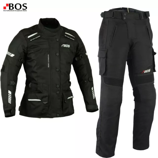 Neu Damen Motorradkombi Textil Jacke+Hose Mit Protektoren Atmungsaktiv