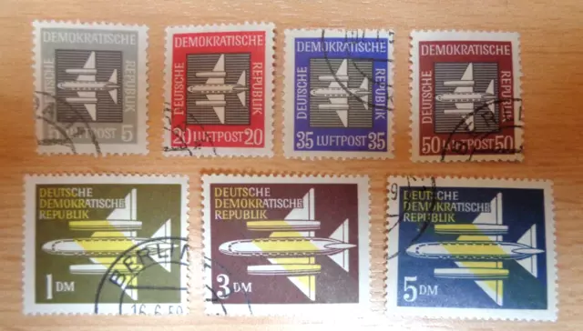 Ddr 1957 Briefmarken Satz Dauermarken Flugpost Gestempelt/Gummi