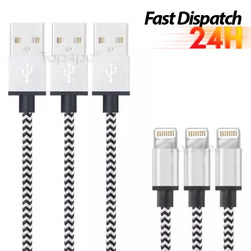 Cavo di ricarica dati caricabatterie rapido USB cavo per iPhone 7 8 6 5s X XR intrecciato lungo