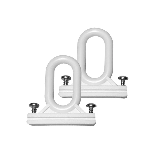 Occhiello Per Tenda - 1 Coppia (2 Pezzi), Gancio In Nylon Per Tende A Caduta, Colore Bianco - Foto 12