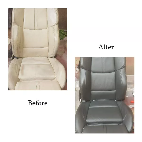 Leather Paint BMW Dakota Black Car Seat Repair, All in One Dye restoration KIT 3