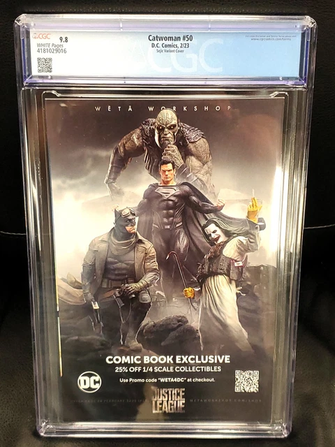 DC Catwoman #50 CGC 9.8 Graded Slab Sejic Variant Comic 5
