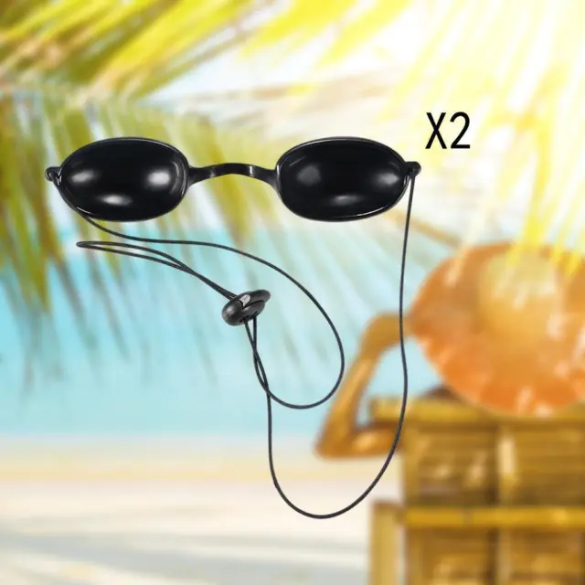2 gafas de banco de sol flexibles protección ocular s Black