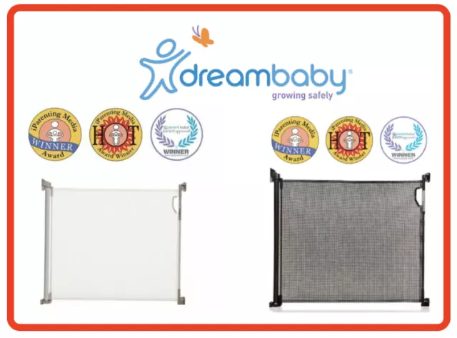 Dreambaby Retractable Security Dream Baby Pet Safety Gate 140cm Stair Door Gate