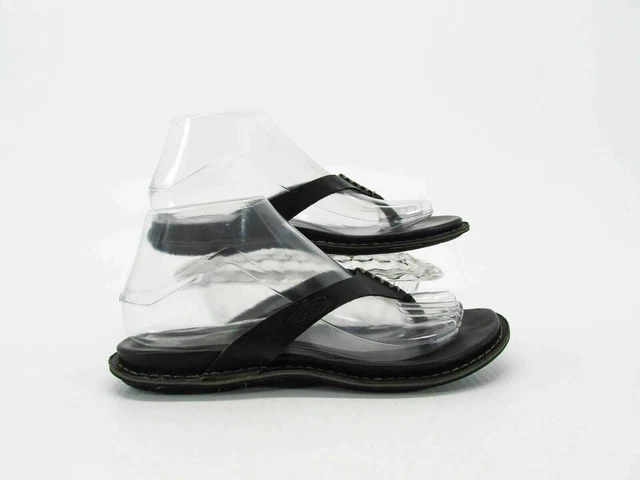 Keen Women Shoe Alman Size 7M Black Thong Sandal Pre Owned jq