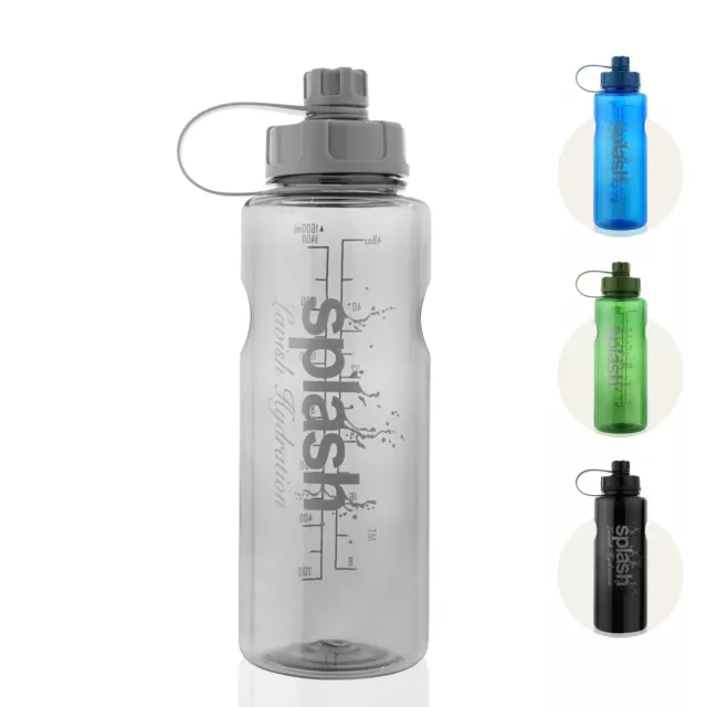 54 oz Water Bottles with Handle Wide Mouth Motivational Water Bottle BPA Free