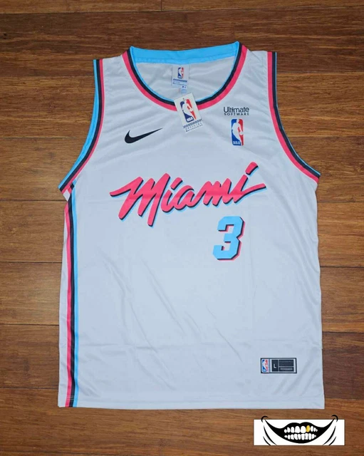 CITY EDITION DWYANE Wade #3 Miami Heat Basketball Jerseys Stitched