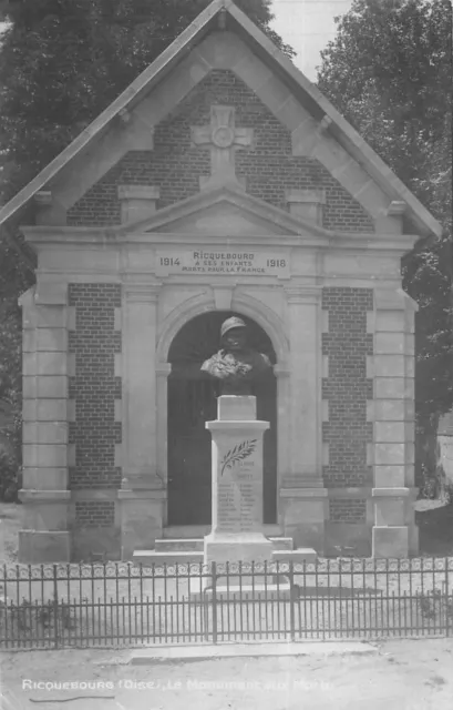 Cpa 60 Ricquebourg Monument Aux Morts