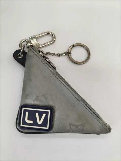 LOUIS VUITTON M69017 Monogram Denim Porte Cles Key Ring Bag Charm Used  Japan