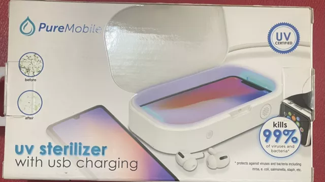Pure Mobile UV Sterilizer With USB Charging (Phone And Accessory) box bent.