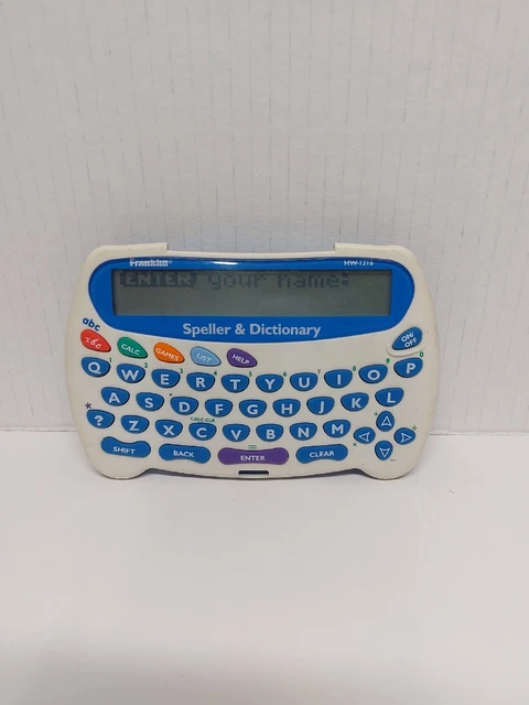 Franklin Speller & Dictionary HW-1216 Missing Cover Tested Working