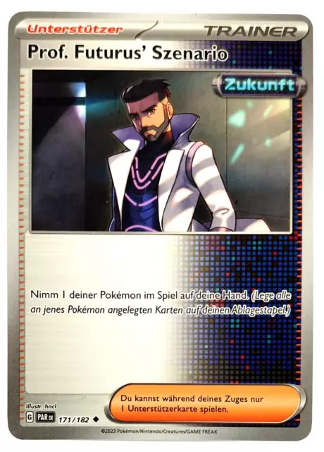Pokemon Karte: Prof. Futurus Szenario 171/182 Paradoxrift Deutsch NM