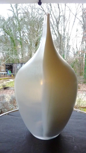 Vase En Verre De Forme Irrégulière Moderne - 12x12 Cm, Transparent Orange - Décoration Bureau, Salon, Pour Fleurs Séchées Ou Artificielles