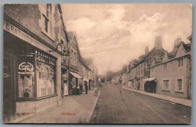 CORSHAM High Street Cooperative Society Shop Postcard Wiltshire Postmark 1912