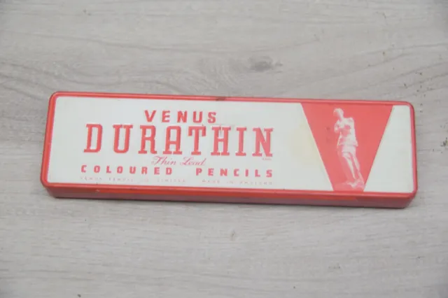 Vintage JVenus Durathin Coloured Pencils  Vermillion Red 