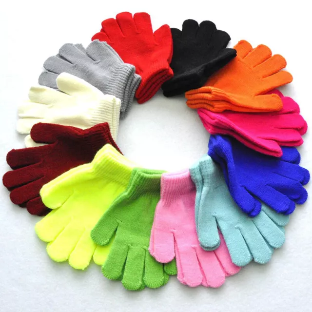 Kids Gloves Boys Girls Winter Warm Magic Gloves Children Stretch School Gloves