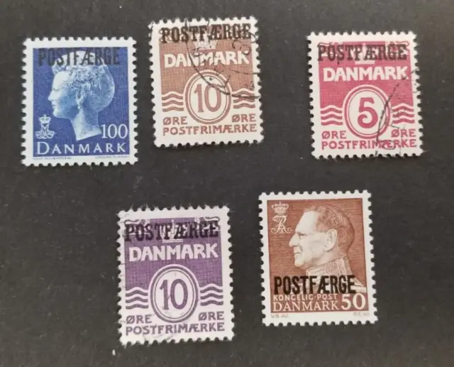 Denmark, small lot of Postal Ferry stamps
