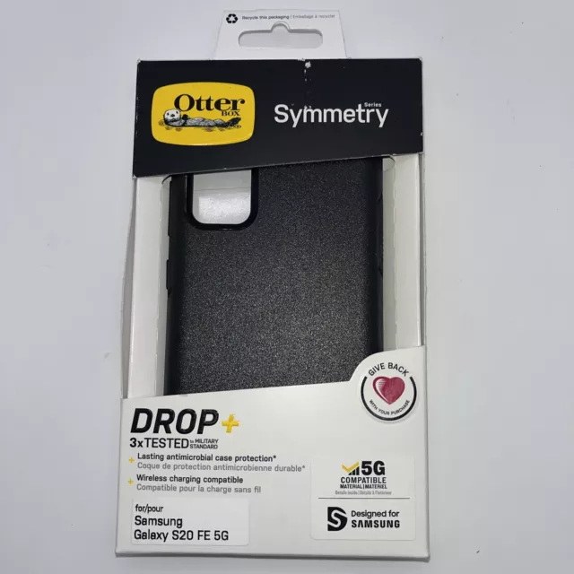 Otterbox Symmetry Series Case for SAMSUNG GALAXY S20 FE 5G Black DROP+ - New