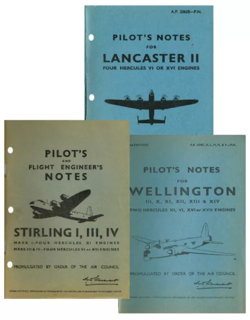 Lancaster, Stirling & Wellington Pilots Notes/RAF Bombers+Bonus DataPacks/on DVD