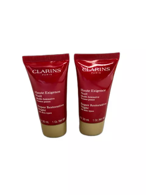 Crema de noche Clarins Super Restaurativa (paquete de 2) 1 oz/30 ml cada una - sellada