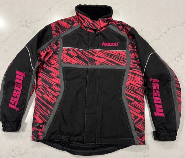 Mossi Racing Full Zip Snowmobile Winter Jacket Womens S Pink & Black Warm Coat