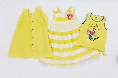 Next Zara Futurino Girl Bundle Size 2-3 Years 3 Piece Set Cotton Dress Yellow