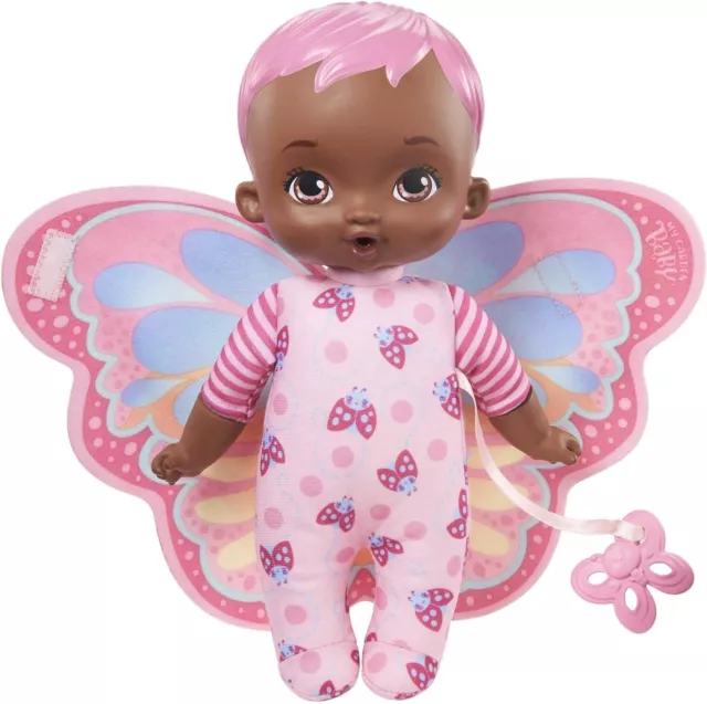 Bambola 23cm MY GARDEN BABY Farfalla ROSA con ali morbide Mattel HBH40