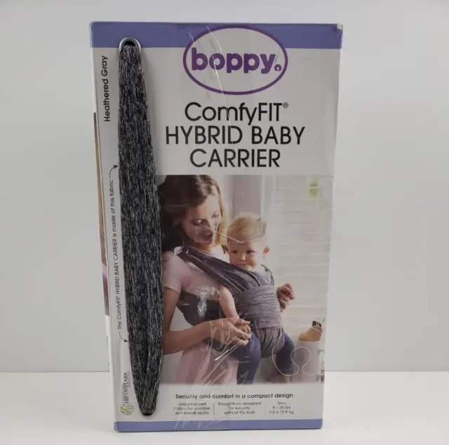 Portabebés híbrido Boppy ComfyFit, gris caliente NUEVO EN CAJA 0m+ 8 hasta 35 libras