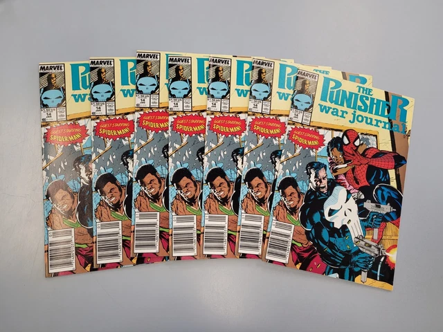 7 COPY LOT OF Punisher War Journal #14 (Newsstand) Marvel, 1990| Jim Lee